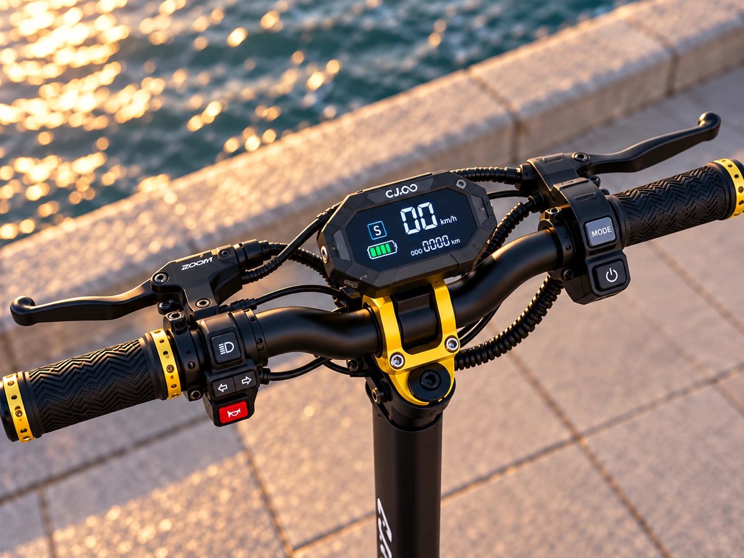 OOTD electric scooter handlebar and controls