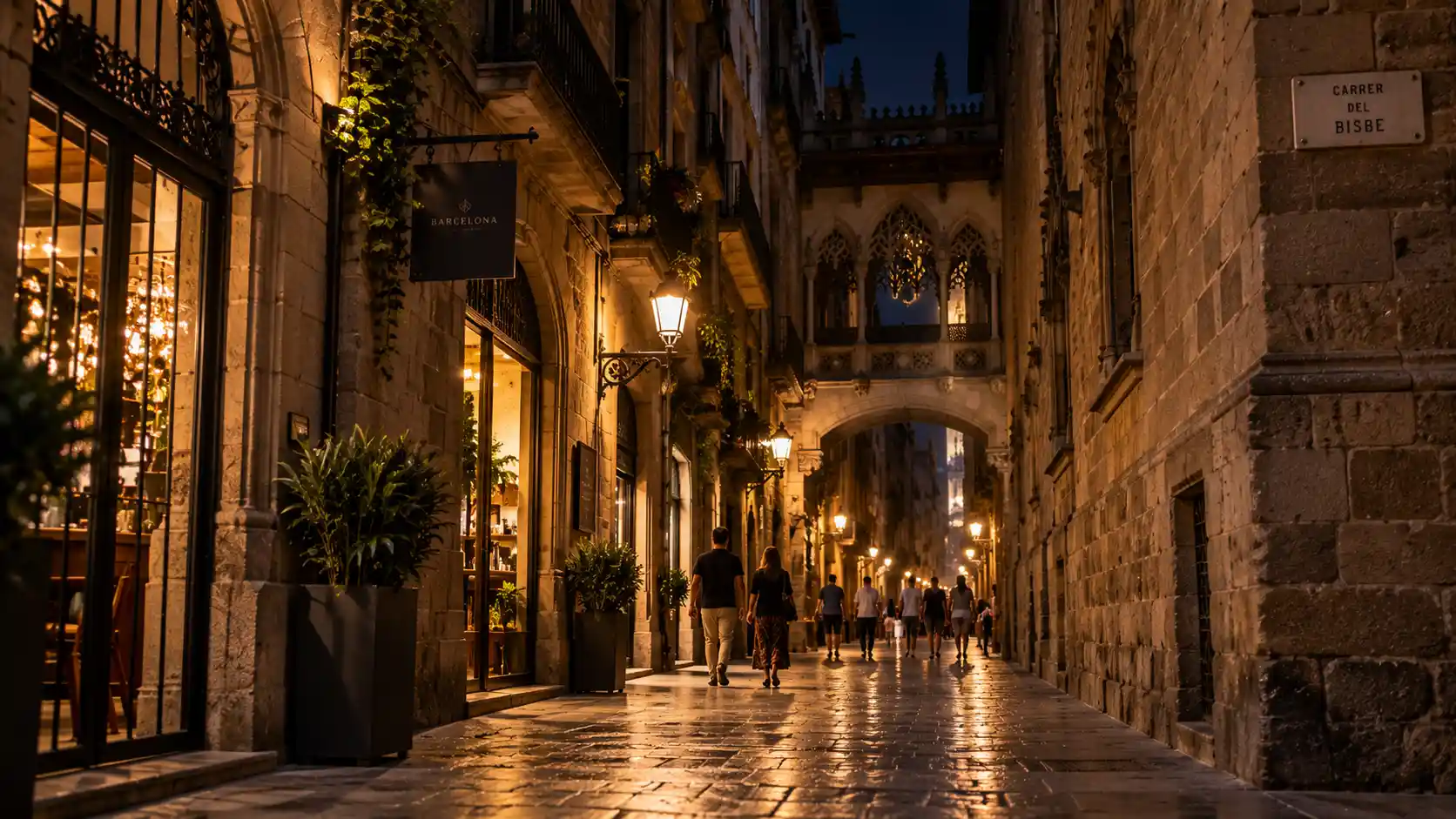 Barcelona landmarks and cyclists enjoying the city